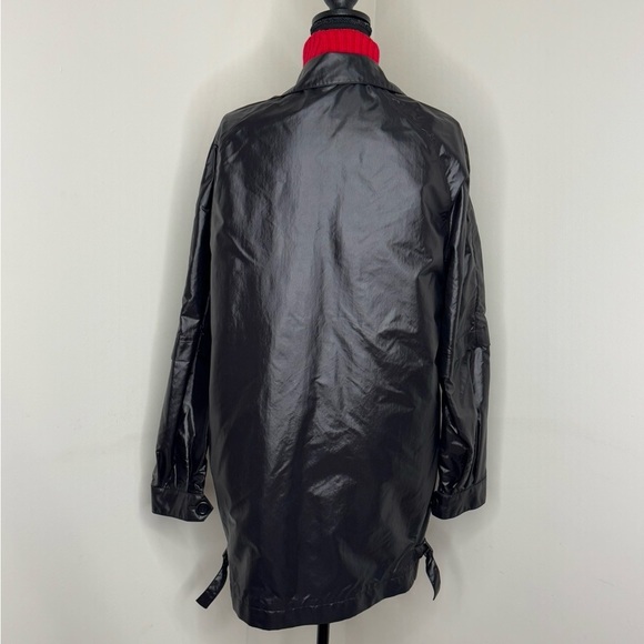 🖤 FRENCH CONNECTION Faux Leather Raincoat ☔ Size: M (fits oversized) - Picture 4 of 8